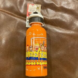 SIGG Orange Aluminum Water Bottle With Cute Soccer Team Design
